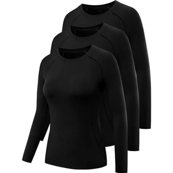 CADMUS Womens Workout Long Sleeve Shirt Compression Dry Fit Gym Top Pack - Picture 6 of 6